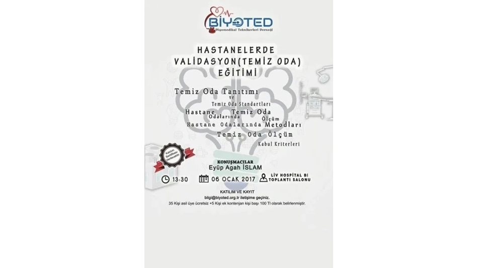 Biyoted Akademi Hastanelerde Validasyon (Temiz Oda) Eğitimi Düzenledi