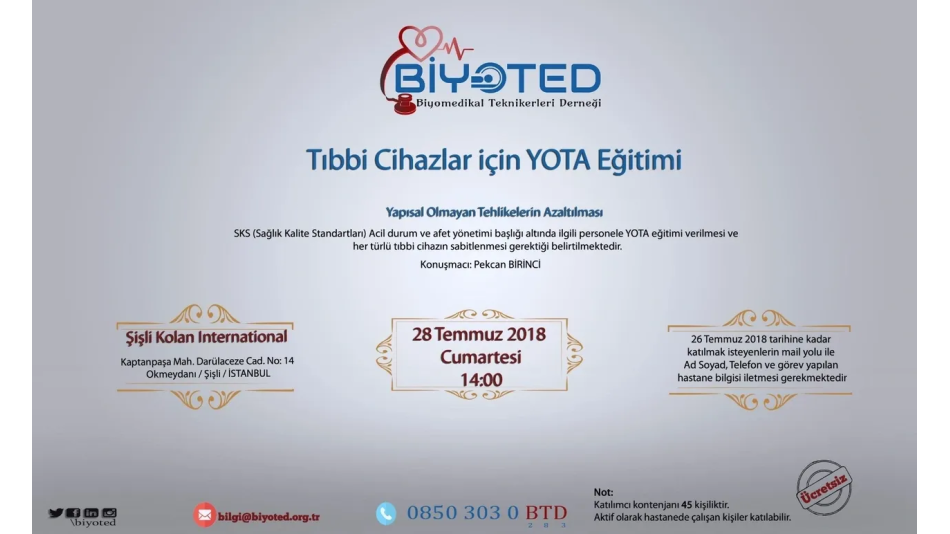 Tıbbi Cihazlar İçin YOTA Eğitimi